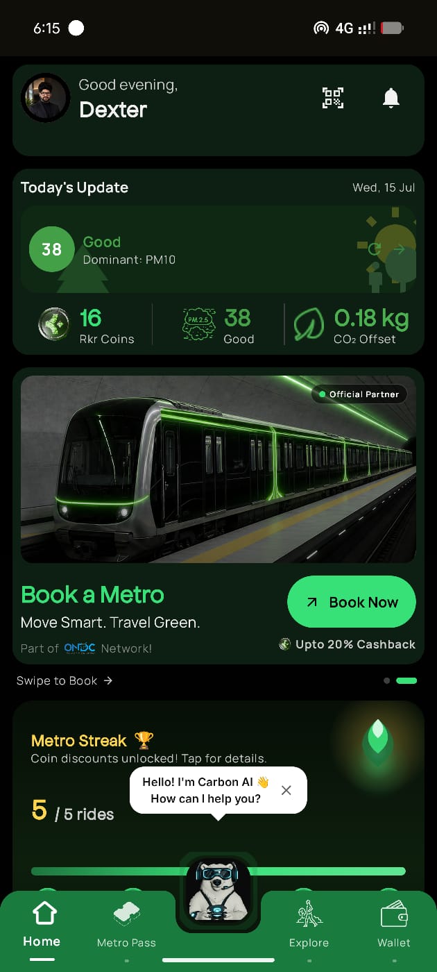 Home — Your carbon dashboard.